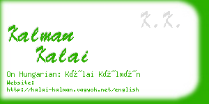 kalman kalai business card